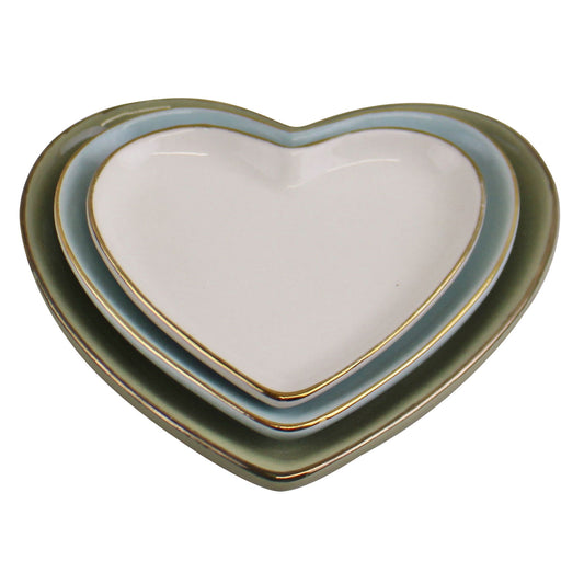 set-of-3-heart-shaped-ceramic-trinket-plates-with-a-gold-edgeat Willow and Wine!