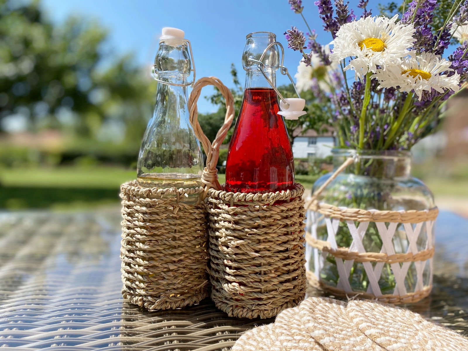 seagrass-bottle-carrierat Willow and Wine!