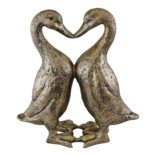 gold-resin-kissing-ducks-heart-ornamentat Willow and Wine!