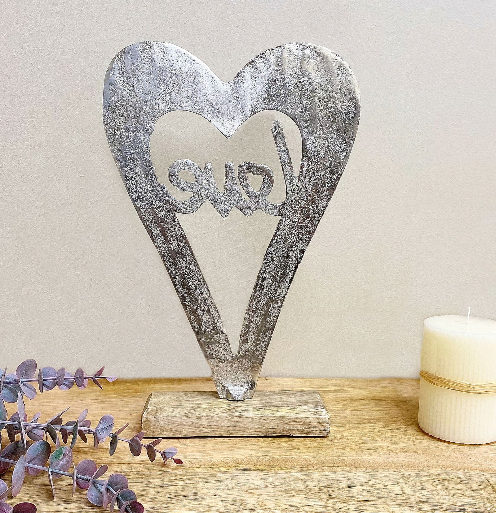 metal-silver-heart-love-on-a-wooden-base-largeat Willow and Wine!