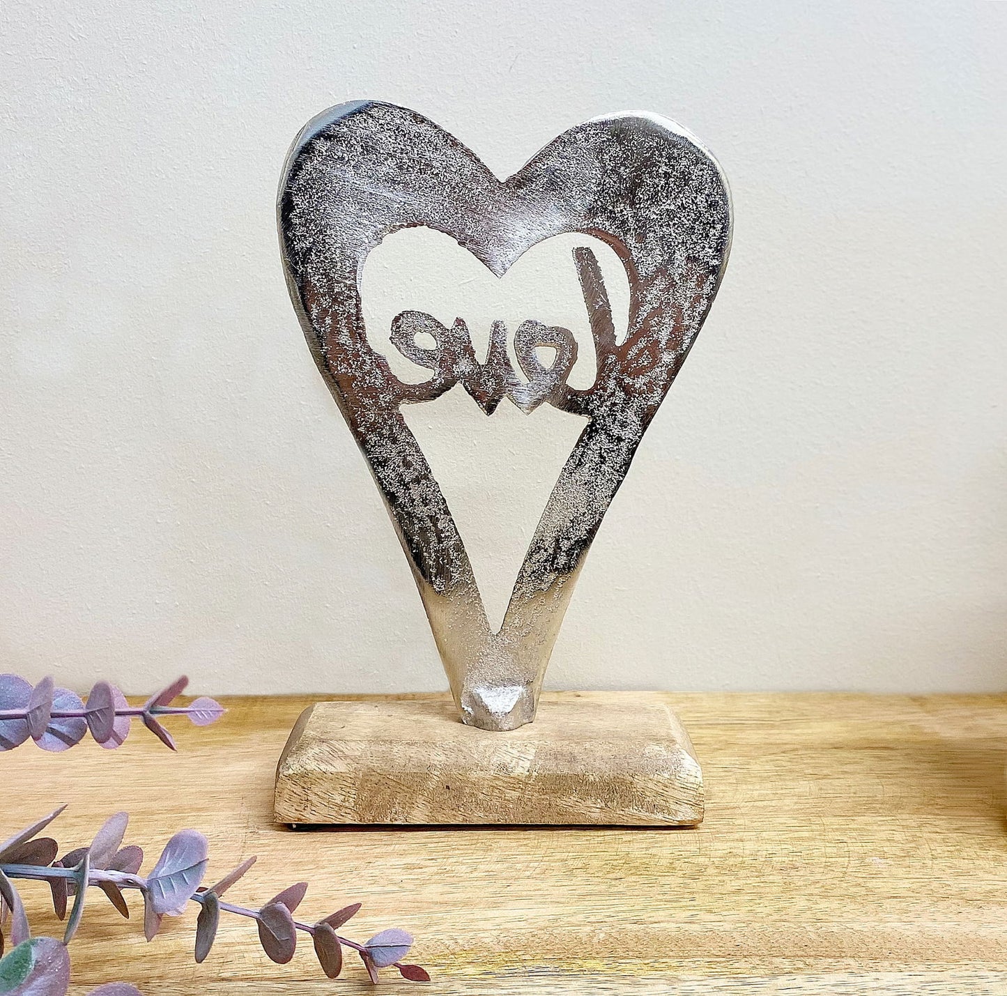 metal-silver-heart-love-on-a-wooden-base-smallat Willow and Wine!