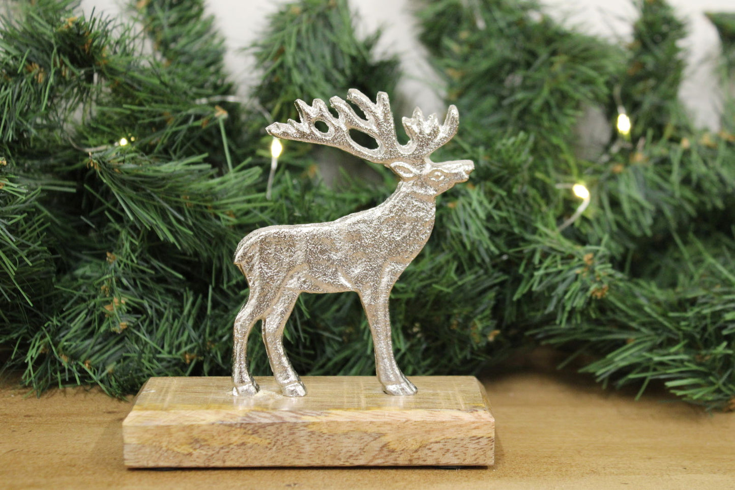 silver-reindeer-on-wood-baseat Willow and Wine!