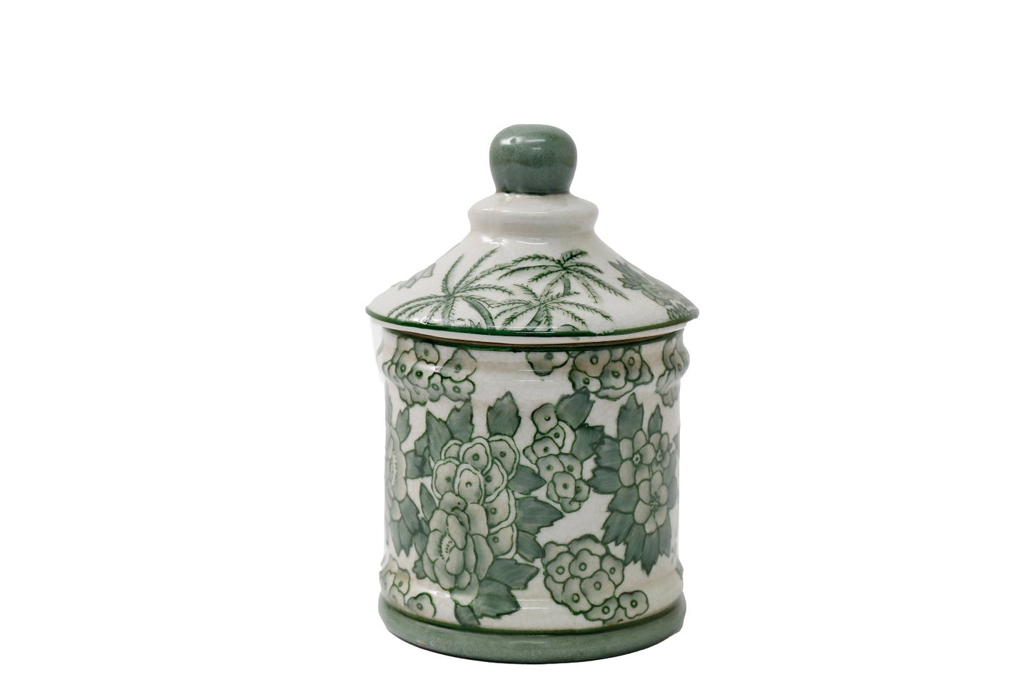 ceramic-green-parrot-palm-willow-urn-jar-with-lid-16cmat Willow and Wine!