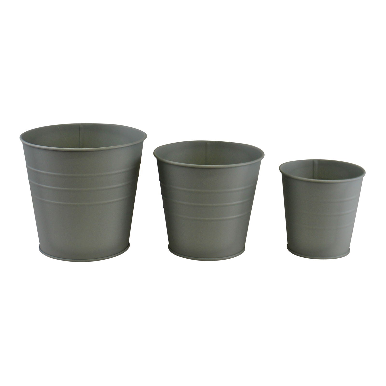 set-of-3-round-metal-planters-greenat Willow and Wine!