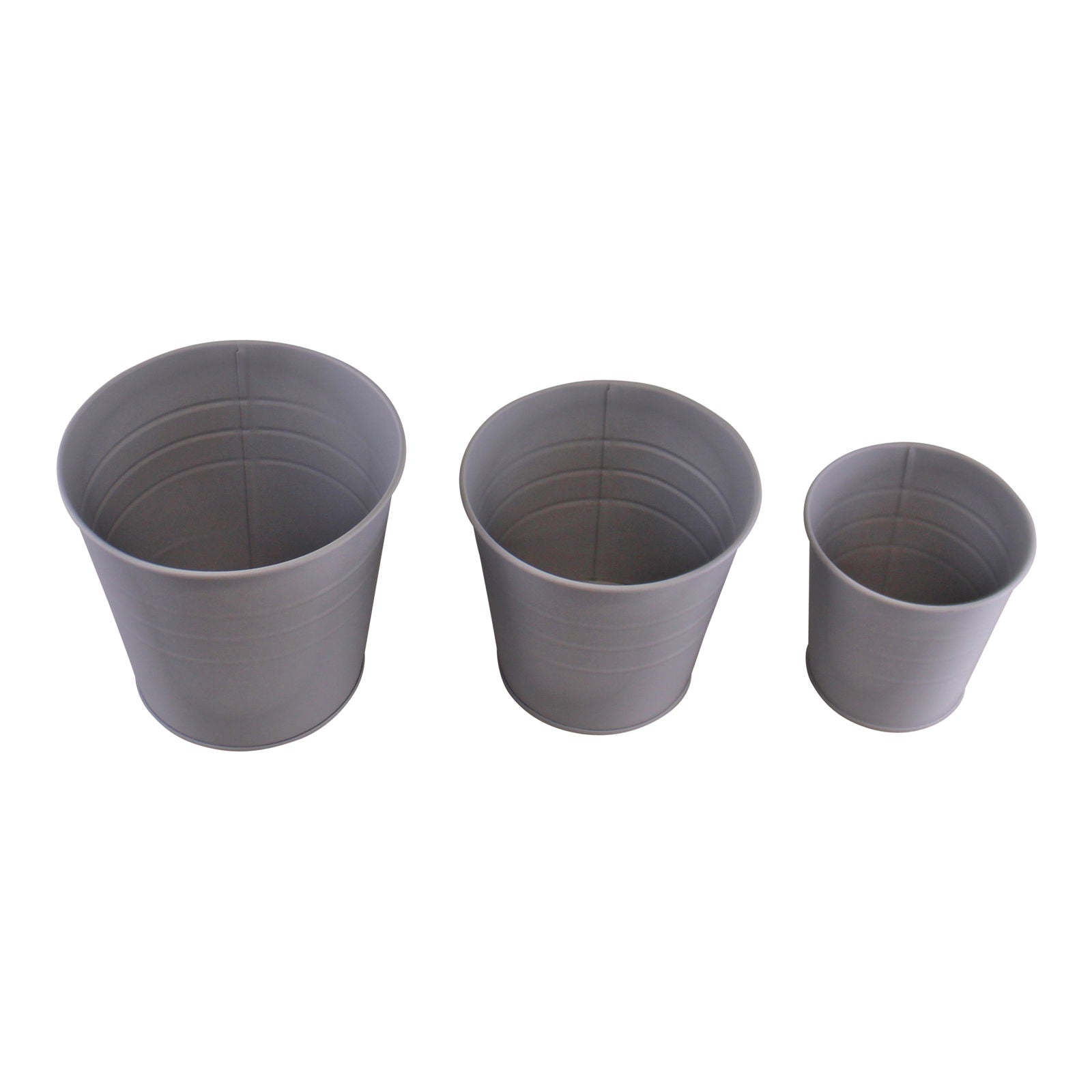 set-of-3-round-metal-planters-greyat Willow and Wine!