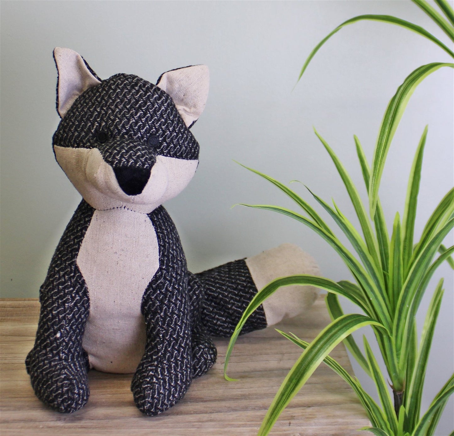 grey-fabric-fox-doorstopat Willow and Wine!