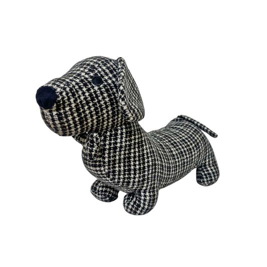 grey-herringbone-fabric-sausage-dog-doorstopat Willow and Wine!