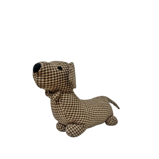 brown-herringbone-fabric-sausage-dog-doorstopat Willow and Wine!