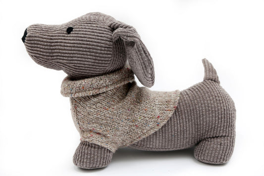 grey-dog-with-jumper-doorstopat Willow and Wine!