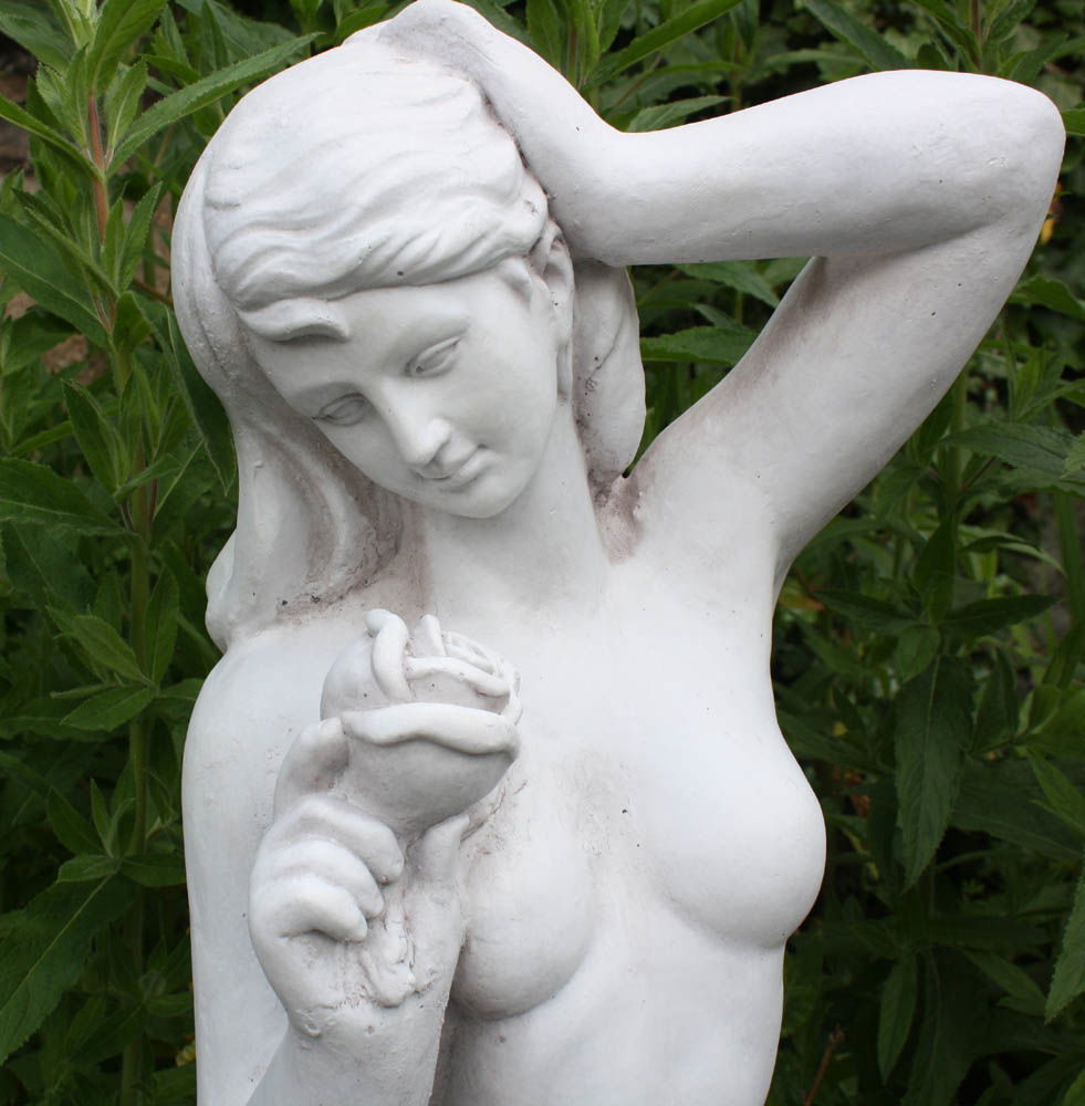 stone-effect-lady-with-rose-statueat Willow and Wine!