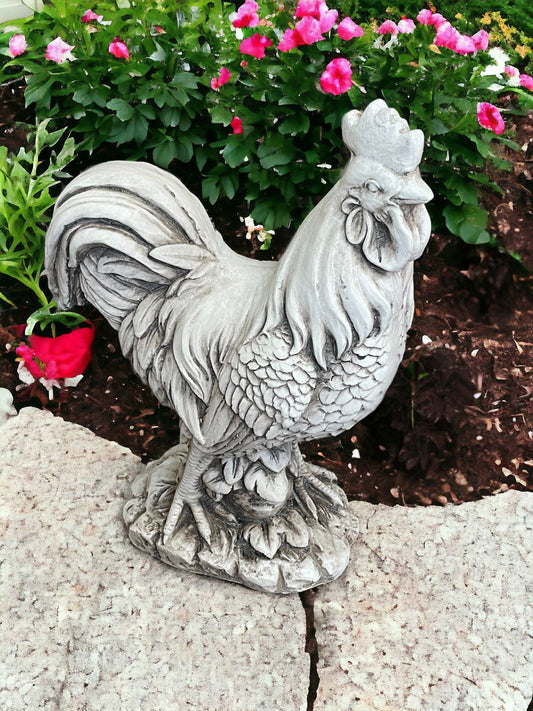 stone-effect-white-cockerel-statueat Willow and Wine!