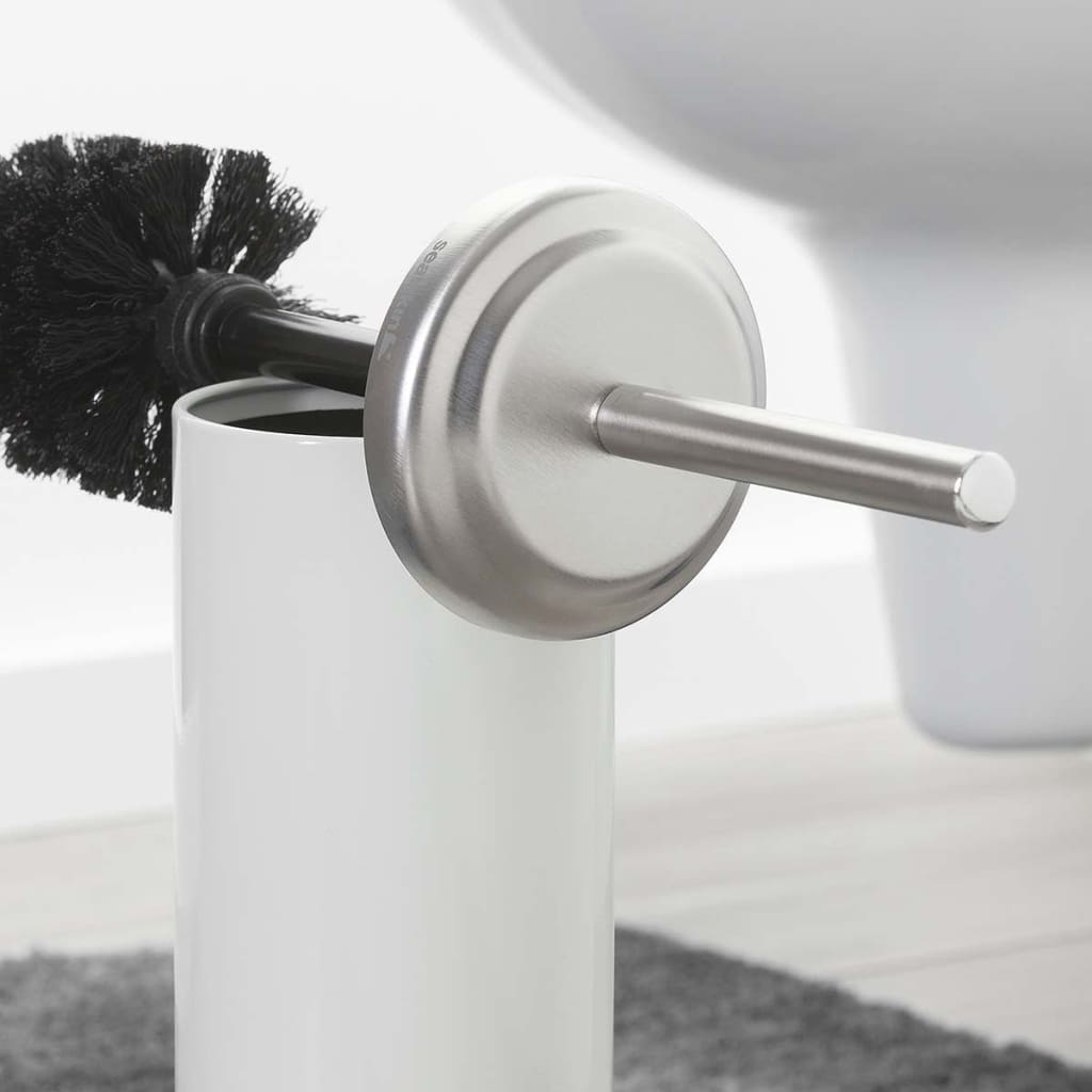 Sealskin Toilet Brush and Holder Acero White 361730510 at Willow and Wine