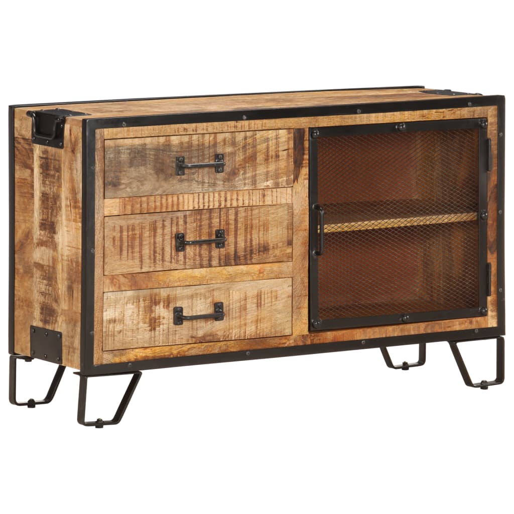 Sideboard 100x31x60 cm Solid Rough Mango Wood at Willow and Wine