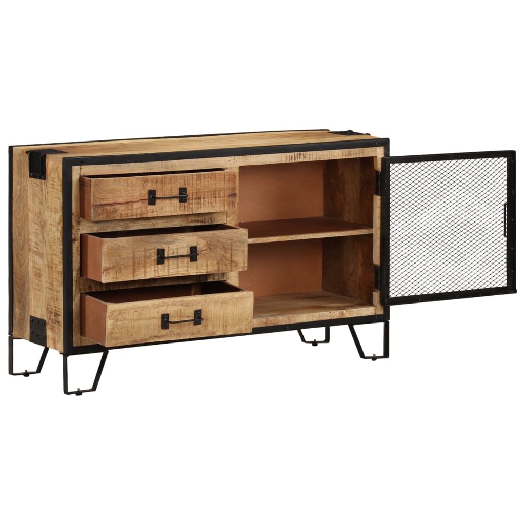 Sideboard 100x31x60 cm Solid Rough Mango Wood at Willow and Wine