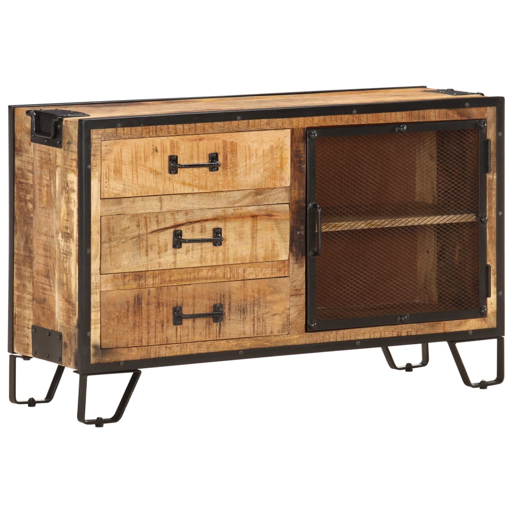 Sideboard 100x31x60 cm Solid Rough Mango Wood at Willow and Wine