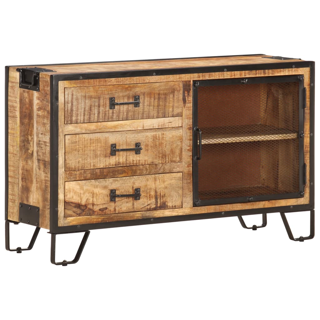 Sideboard 100x31x60 cm Solid Rough Mango Wood at Willow and Wine