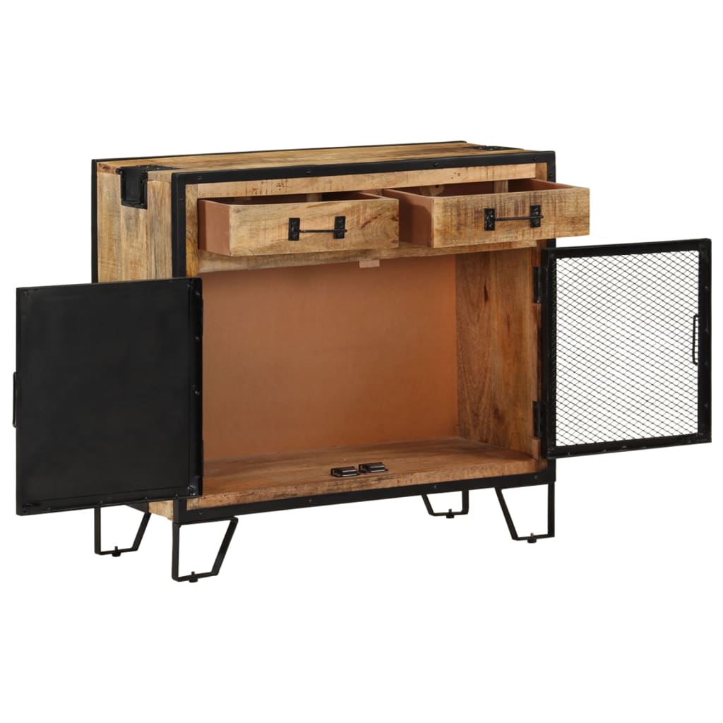 Sideboard 80x31x71 cm Solid Rough Mango Wood at Willow and Wine