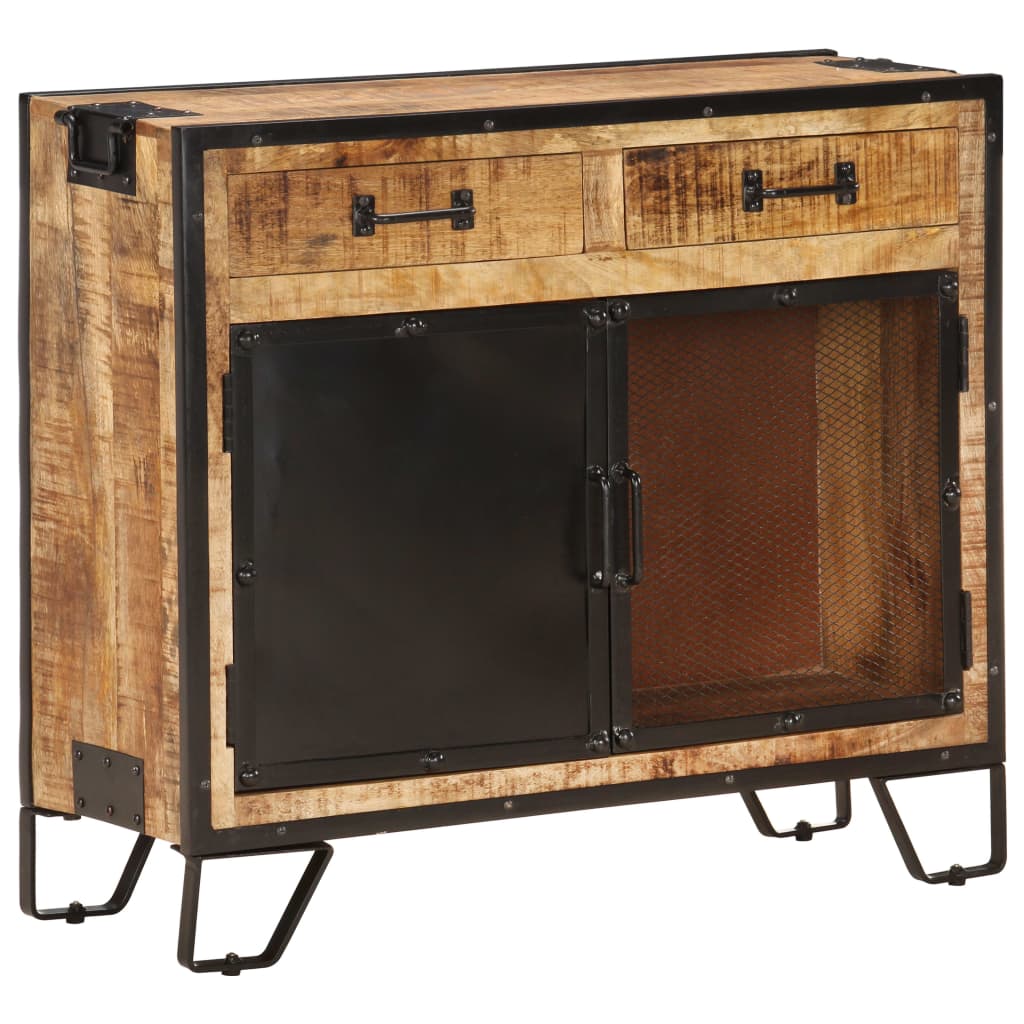 Sideboard 80x31x71 cm Solid Rough Mango Wood at Willow and Wine