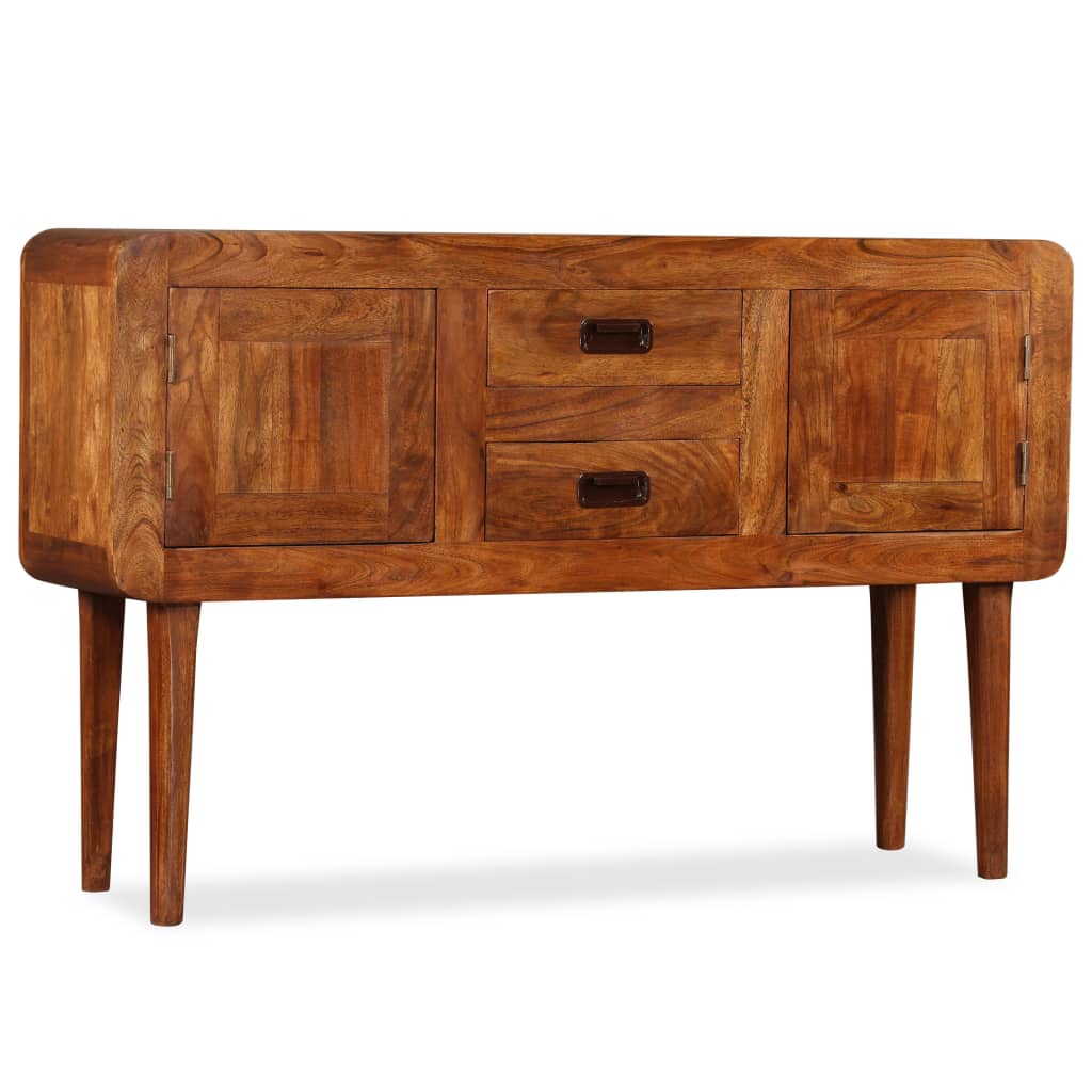 Sideboard Solid Wood with Honey Finish 120x30x75 cm Willow and Wine