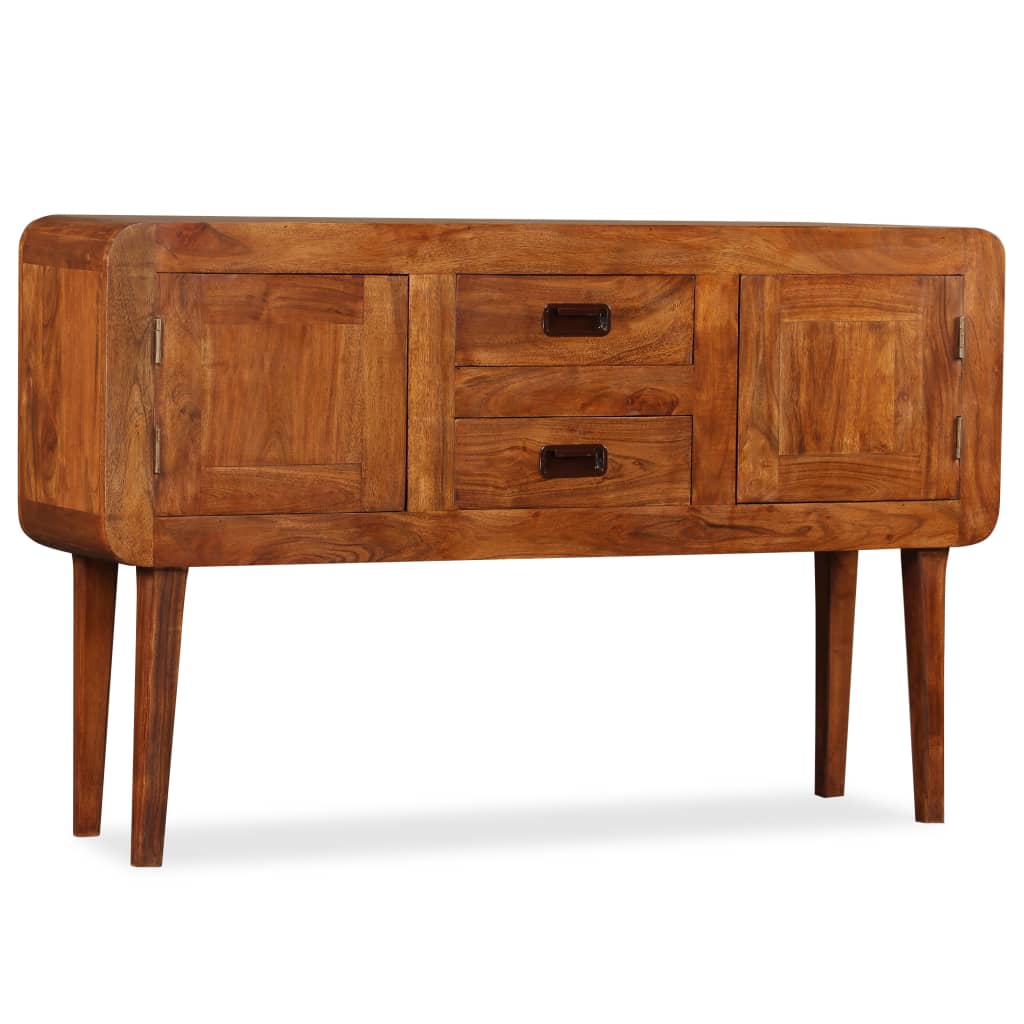 Sideboard Solid Wood with Honey Finish 120x30x75 cm Willow and Wine