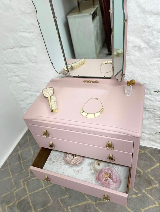 Stunning Lebus Dressing Table with trifold mirror - SOLD Willow and Wine