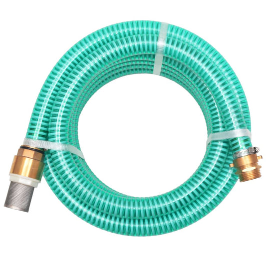 Suction Hose with Brass Connectors 7 m 25 mm Green at Willow and Wine