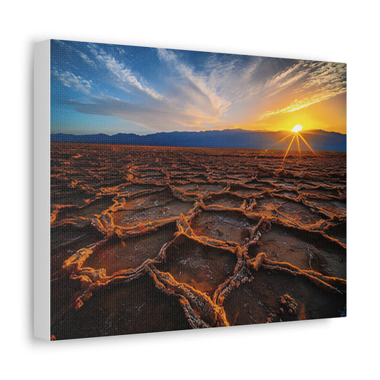 sunset-over-the-badwater-basin-death-valley-satin-canvas-stretchedat Willow and Wine!