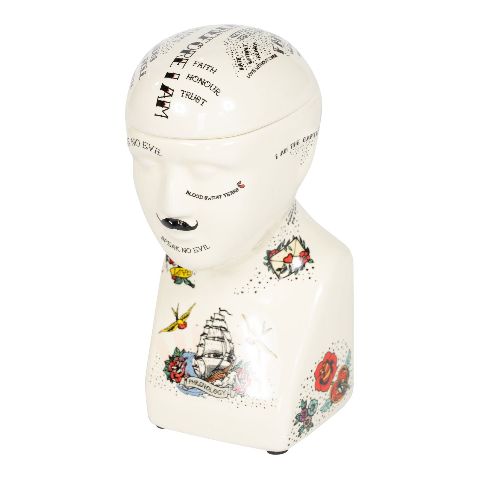 ceramic-phrenology-head-storage-smallat Willow and Wine!