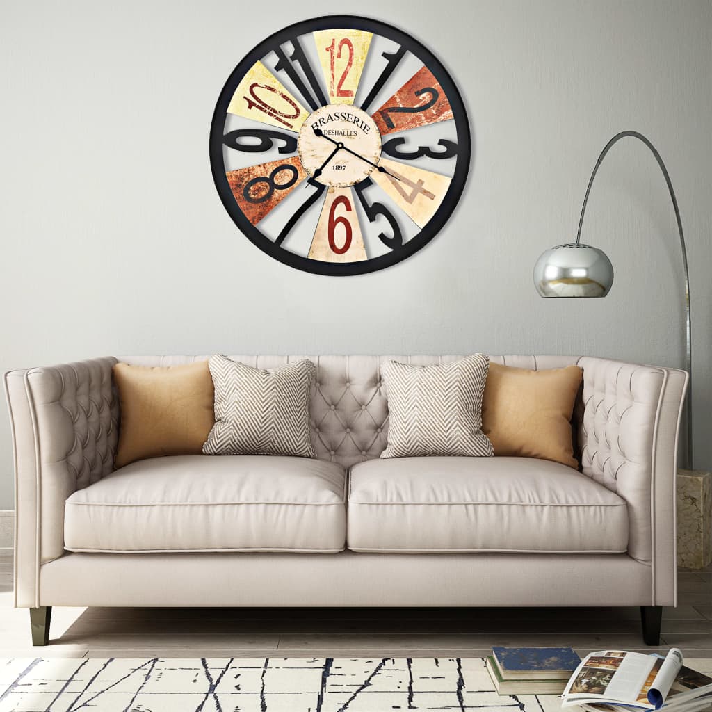 Wall Clock Metal 60 cm Multicolour at Willow and Wine