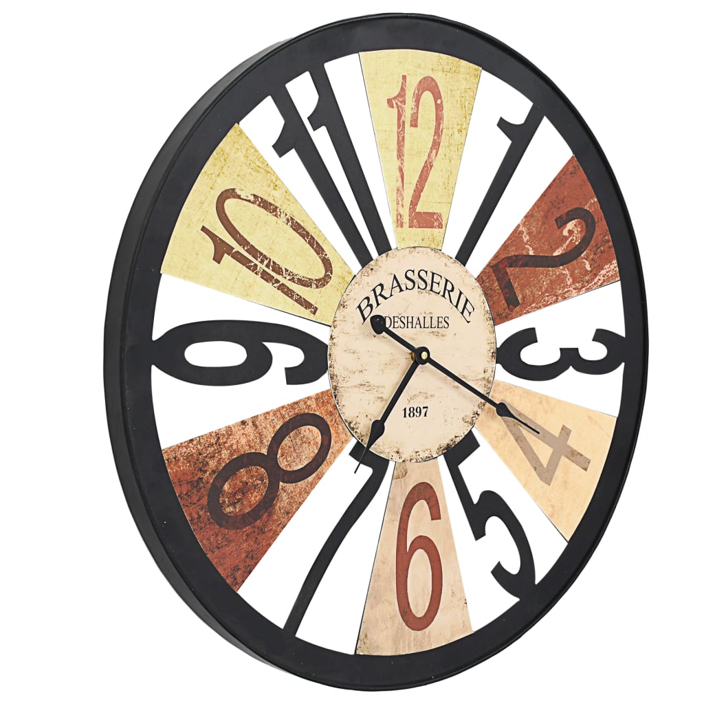 Wall Clock Metal 60 cm Multicolour at Willow and Wine