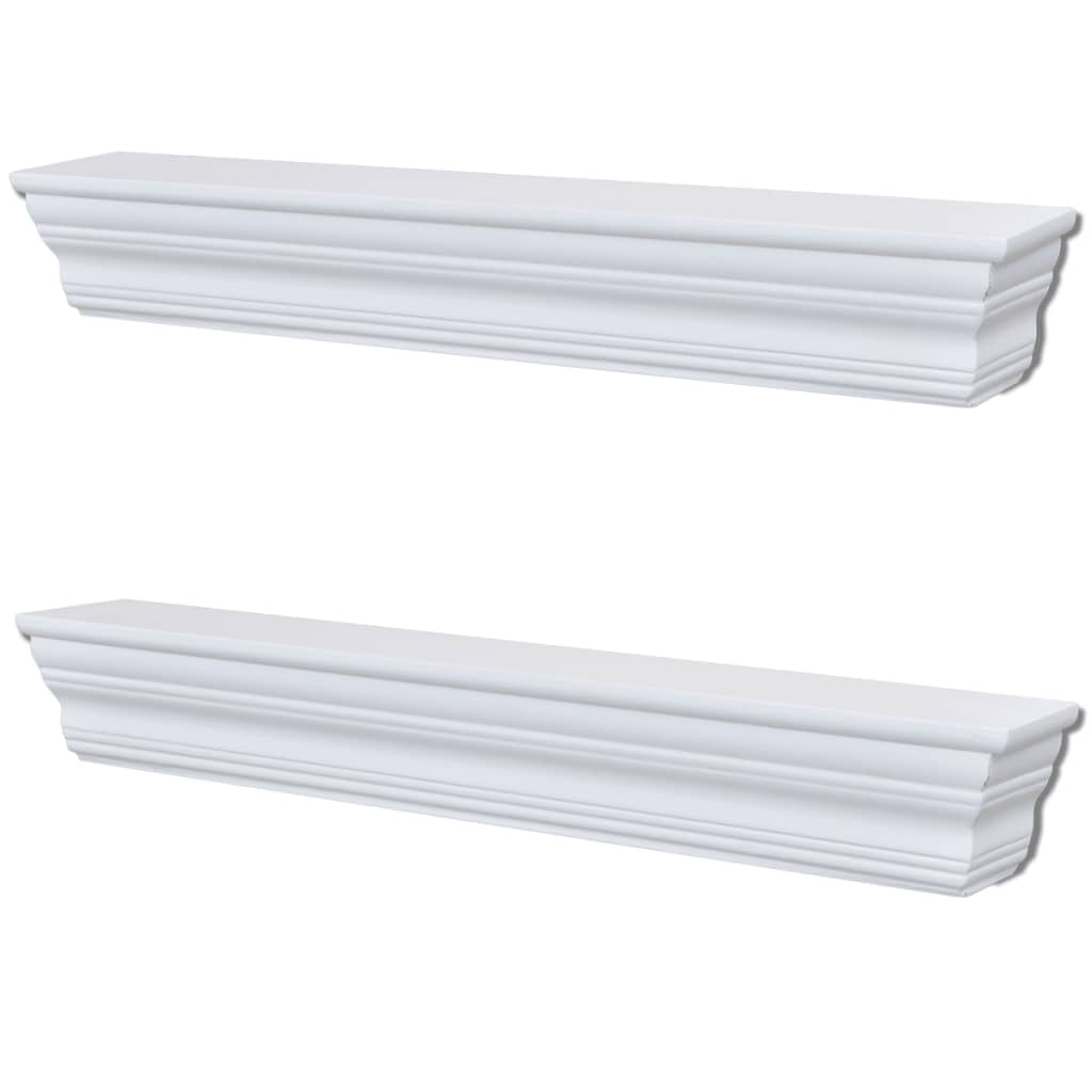 Wall Shelves Aaliyah 2 pcs White Willow and Wine