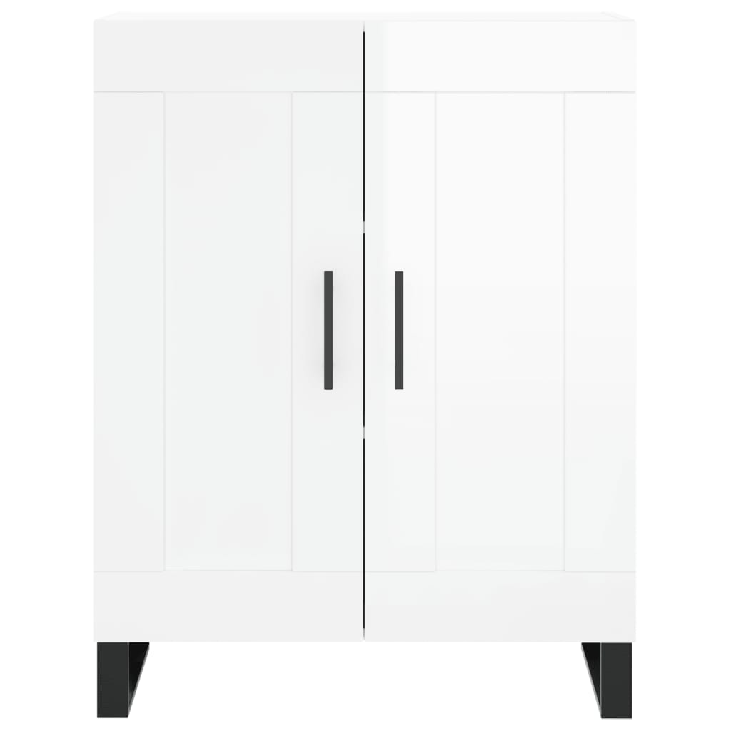 vidaXL Highboard High Gloss White 69.5x34x180 cm Engineered Wood