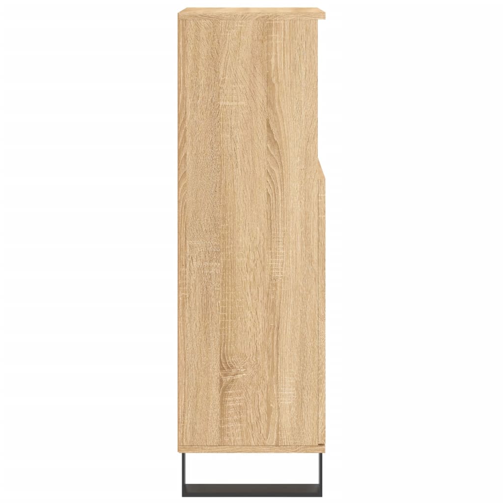 vidaXL Bathroom Cabinet Sonoma Oak 30x30x100 cm Engineered Wood