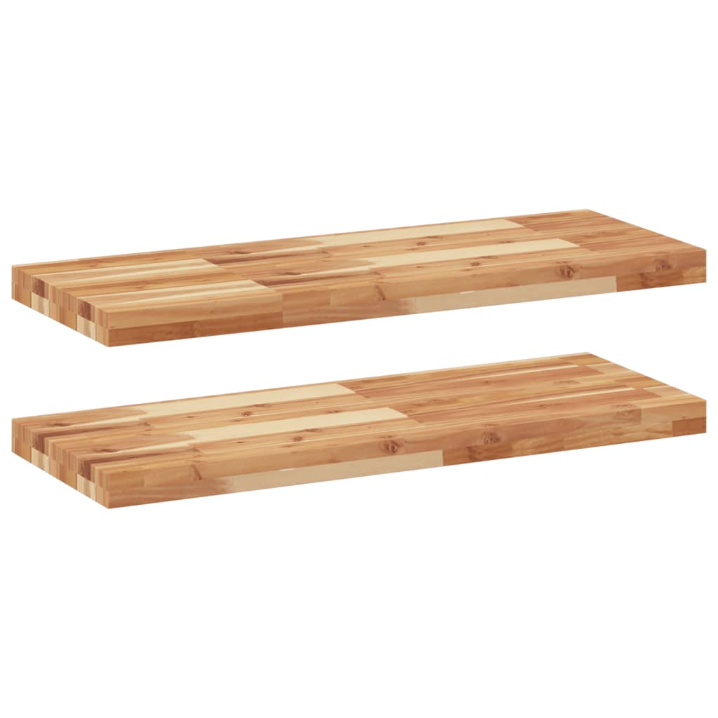 vidaXL Floating Shelves 2 pcs 100x30x4 cm Oil Finished Solid Wood Acacia