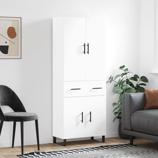 vidaXL Highboard White 69.5x34x180 cm Engineered Wood