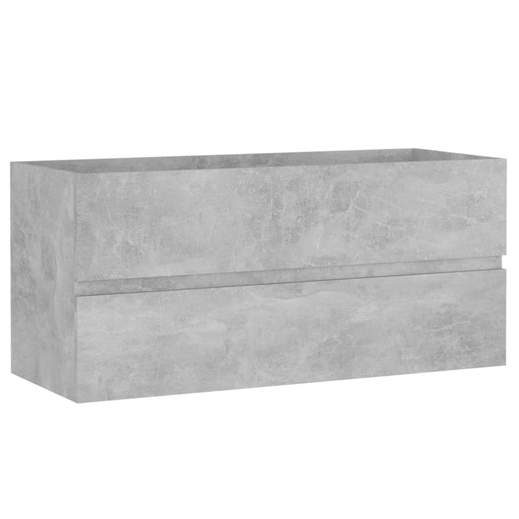 vidaXL Sink Cabinet with Built-in Basin Concrete Grey Engineered Wood