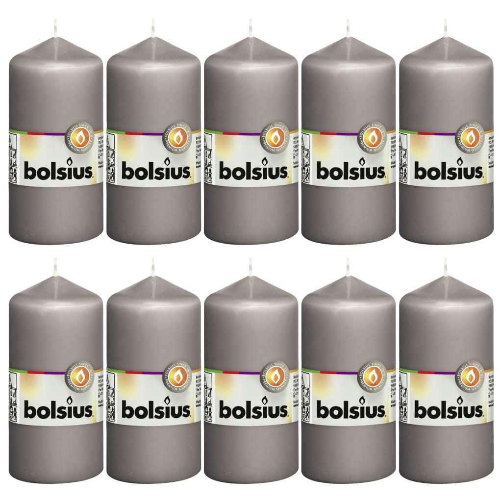 Bolsius Pillar Candles 8 pcs 130x68 mm Wine Red