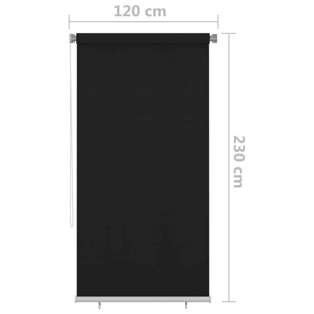 vidaXL Outdoor Roller Blind 120x230 cm Black