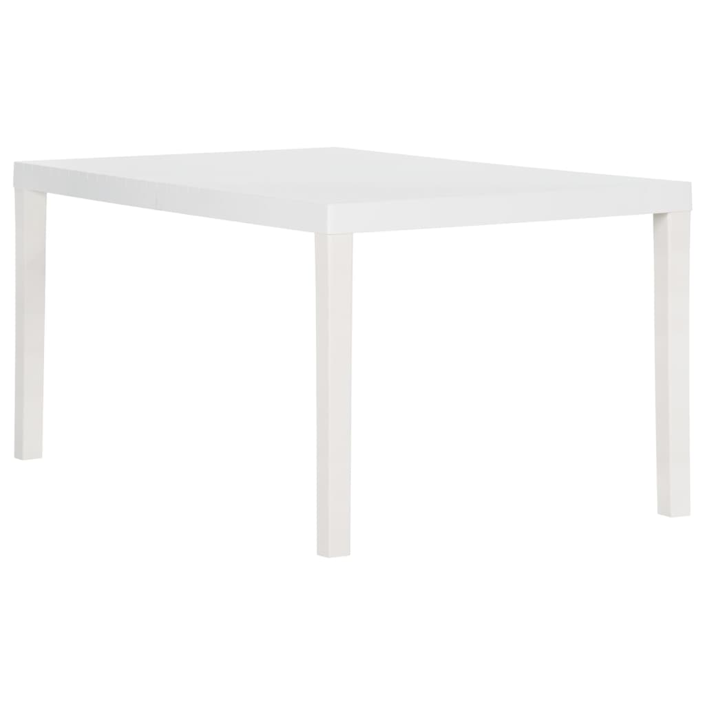 vidaXL Garden Table 150x90x72 cm PP White