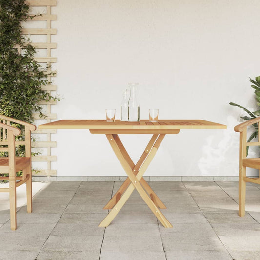 vidaXL Folding Garden Table 110x110x75 cm Solid Wood Teak