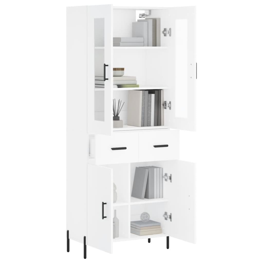 vidaXL Highboard White 69.5x34x180 cm Engineered Wood