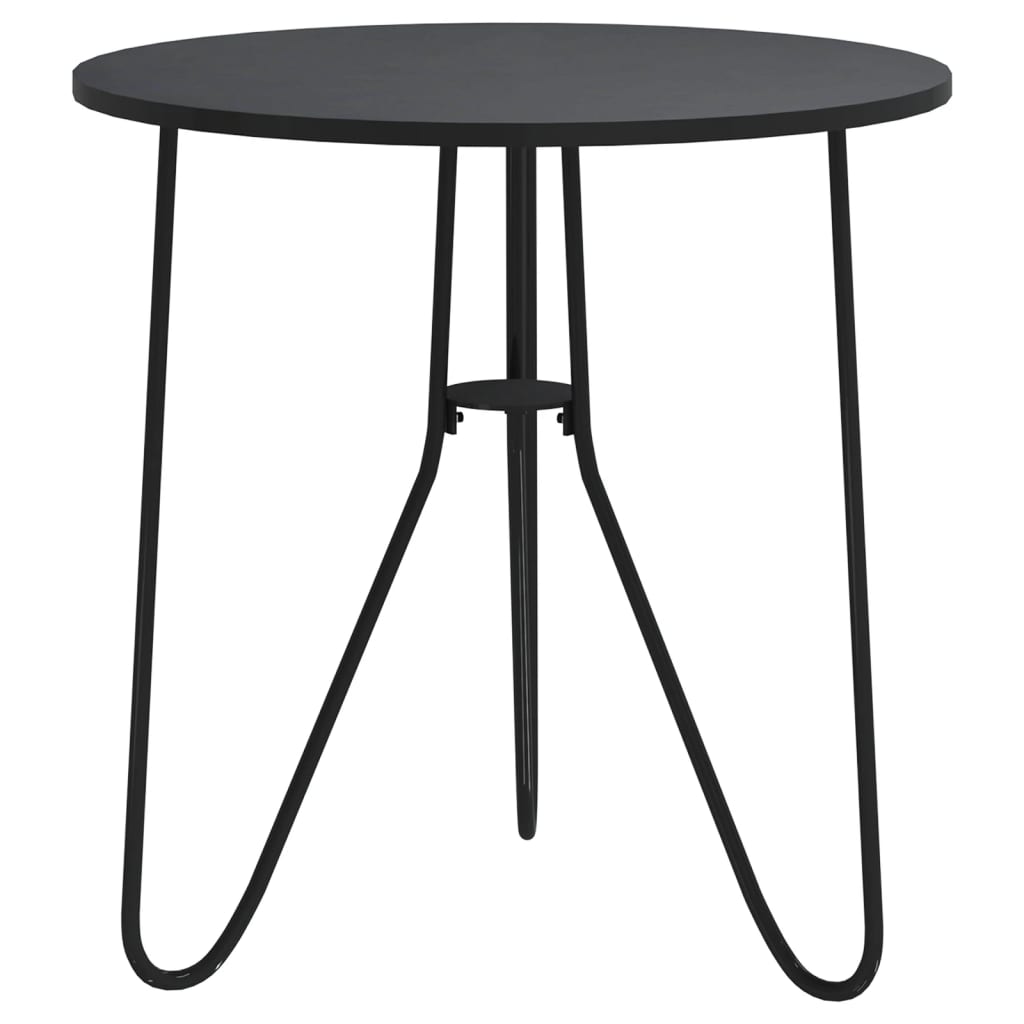 vidaXL Tea Table Black 48 cm MDF and Iron