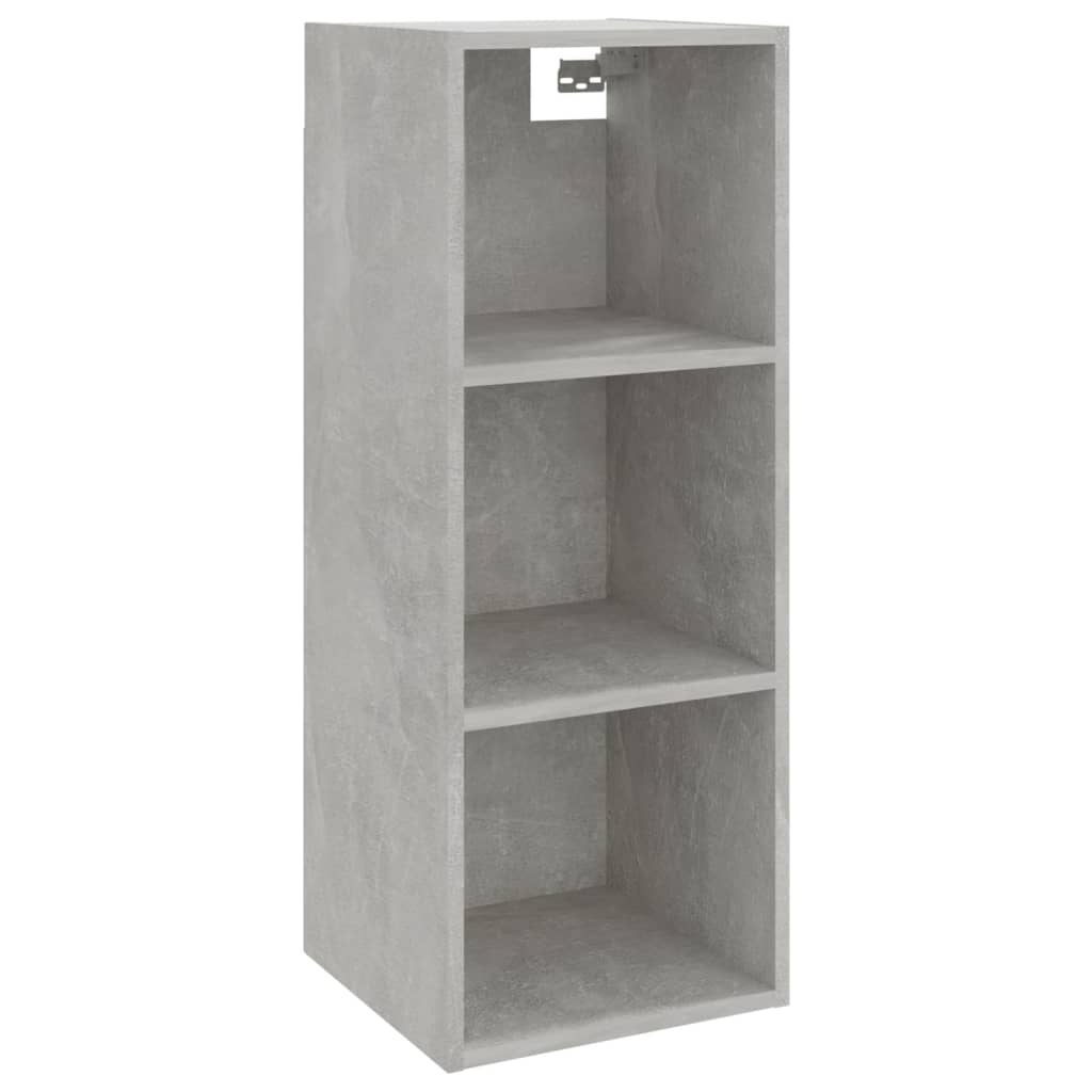 vidaXL Wall Cabinet Concrete Grey 34.5x32.5x90 cm Engineered Wood