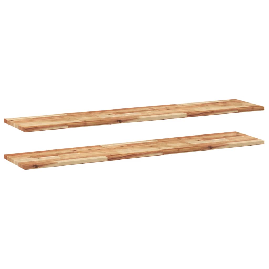 vidaXL Floating Shelves 2 pcs 120x30x2 cm Oil Finished Solid Wood Acacia