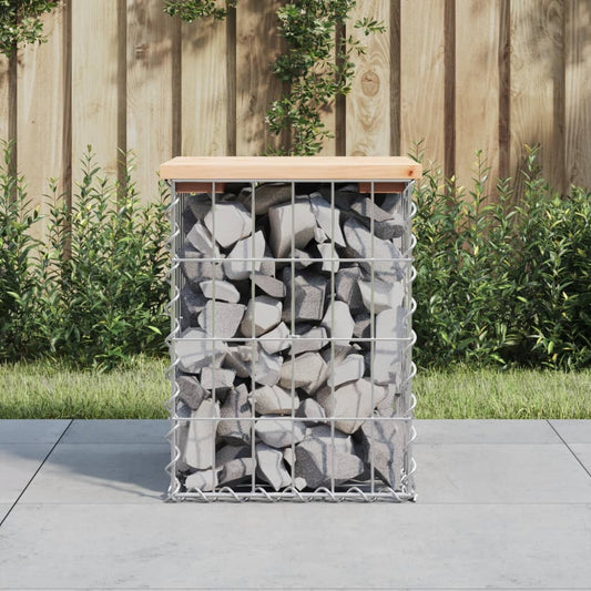 vidaXL Garden Bench Gabion Design 33x31x42 cm Solid Wood Pine