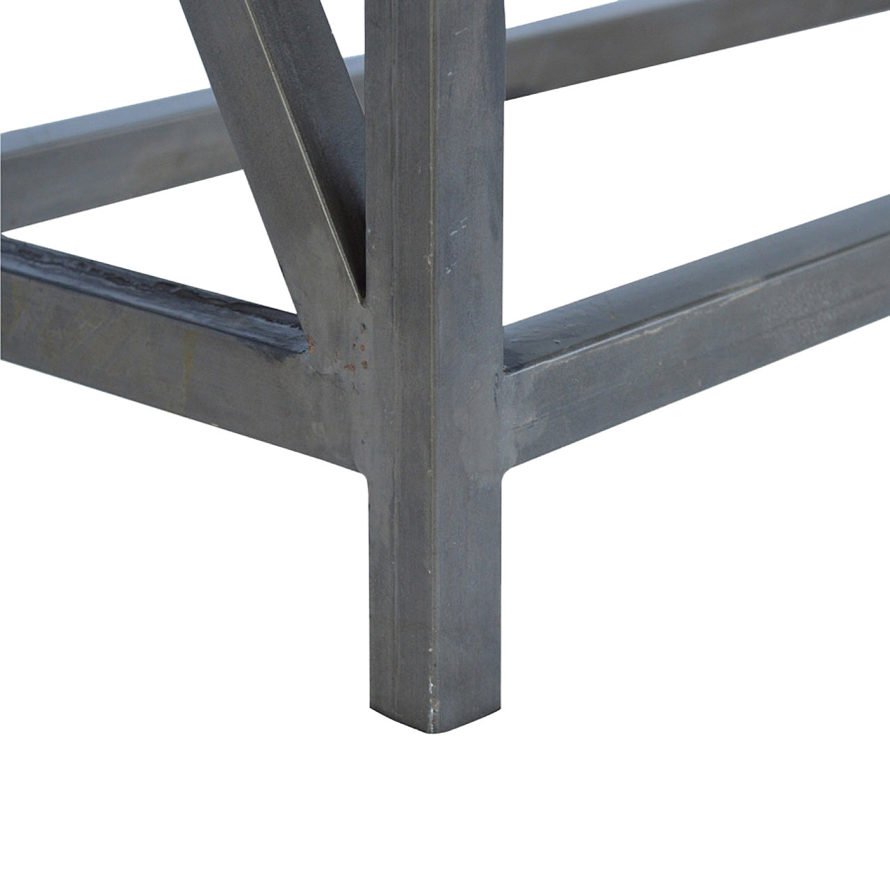 Mango Wood Metal Base Console Table