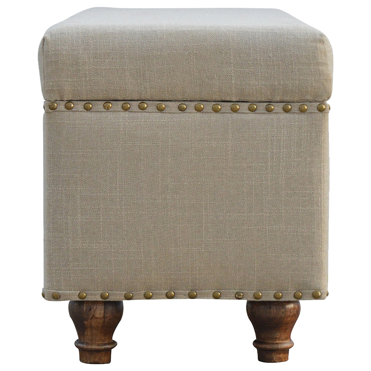 Studded Linen Lid-up Bench