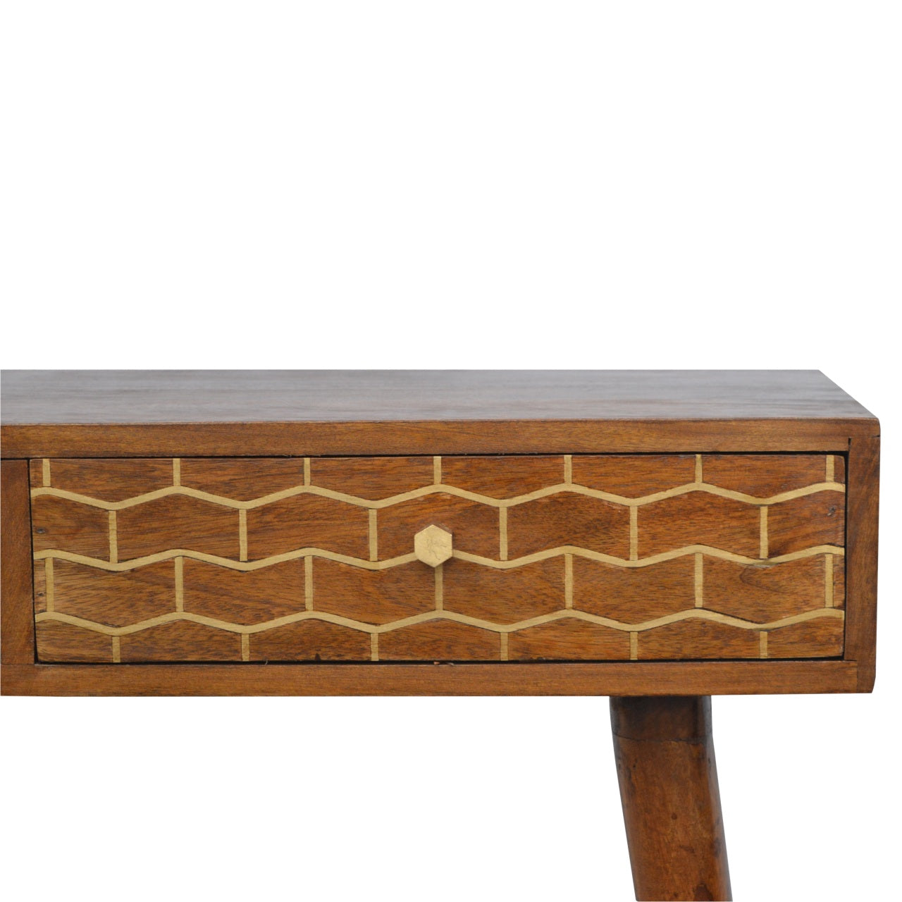 Gold Art Pattern Console Table