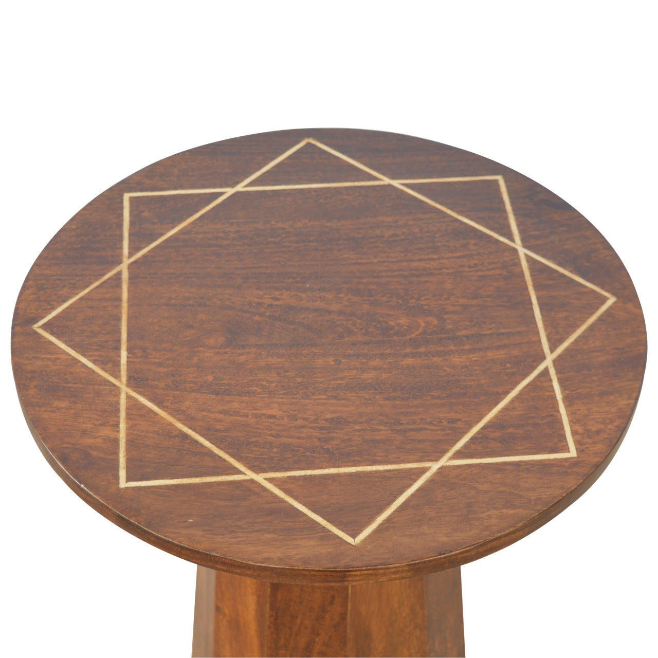 geometric-brass-inlay-end-tableat Willow and Wine!