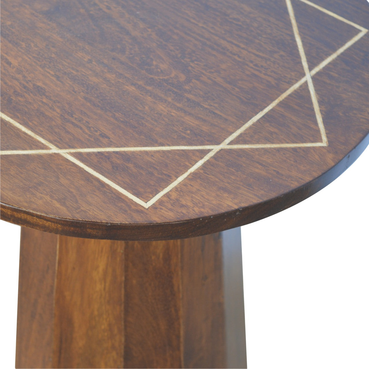 geometric-brass-inlay-end-tableat Willow and Wine!